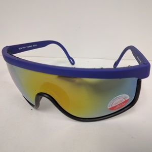 NWT Vintage Ski/sports style 1 pc framed blade wrap around sunglasses